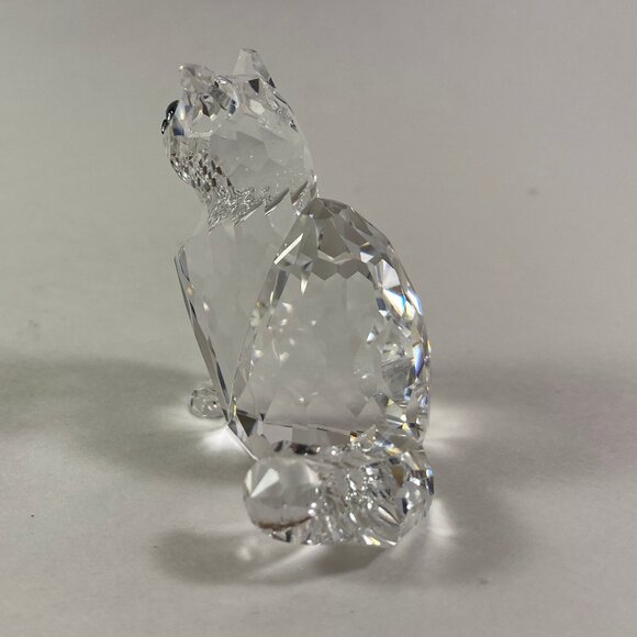 Set of 2 Swarovski sitting Cats figurines for your collection-No Box - Picture 5 of 9